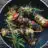 Grilled chicken skewers with vegetable