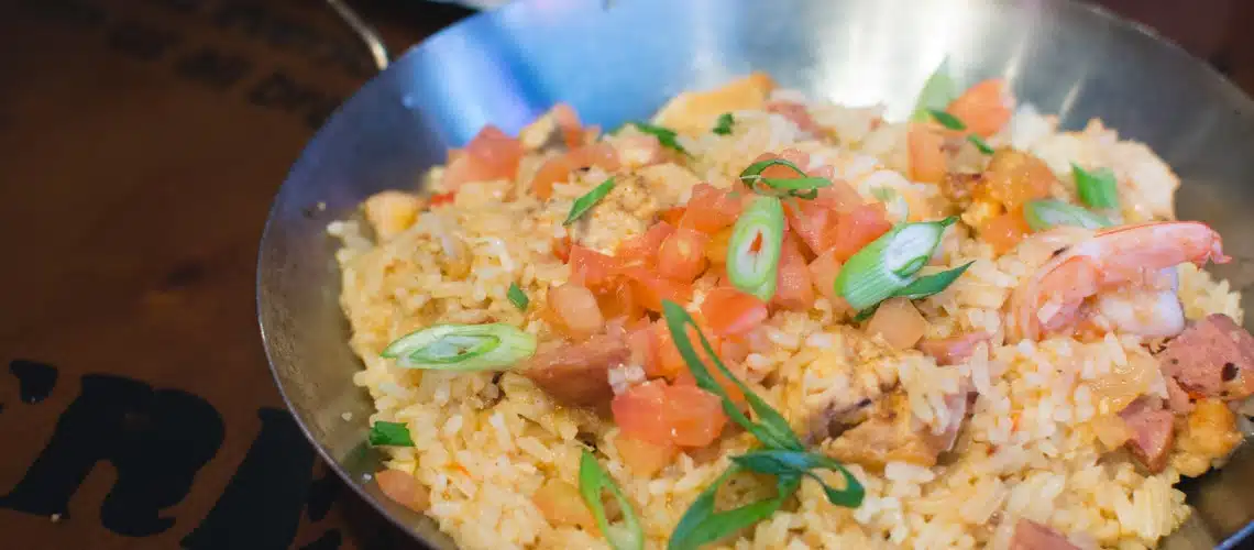 Chilli risotto with shrimps